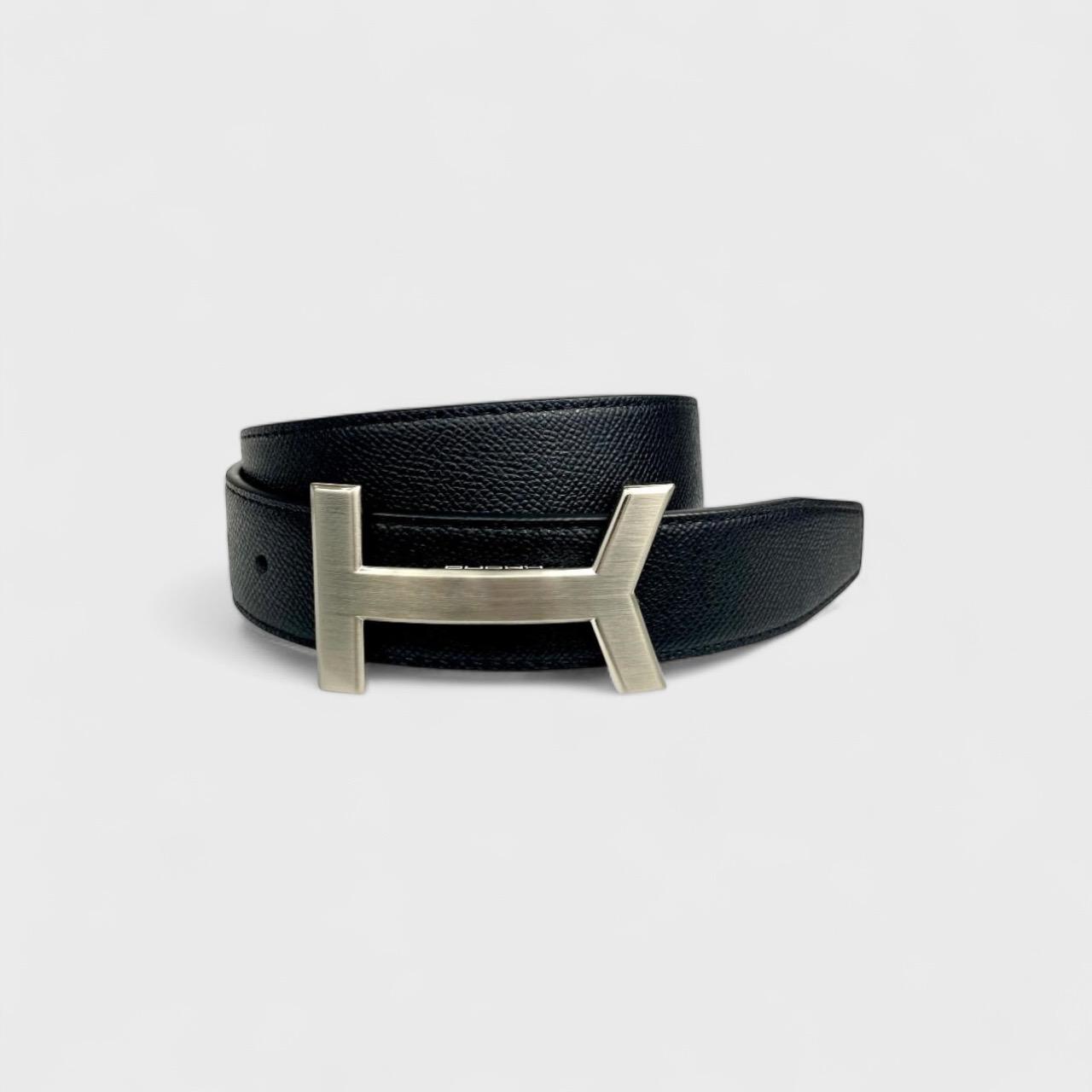 Grained Leather Icon Belt