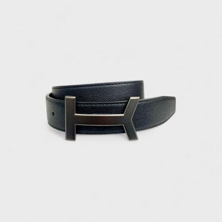 Grained Leather Icon Belt