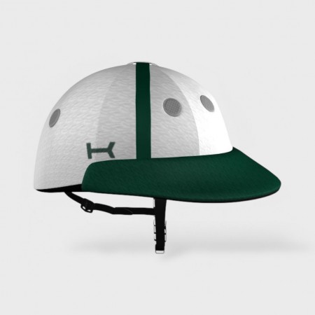 White and Green Helmet