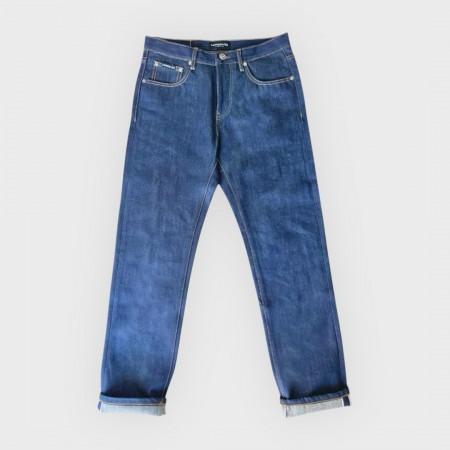 Straight Blue Stretch Selvedge Jeans