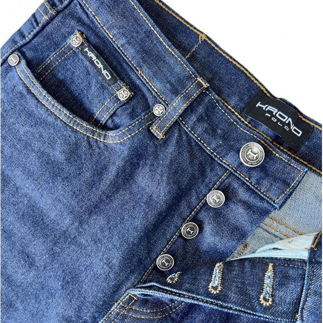 Straight Blue Stretch Selvedge Jeans