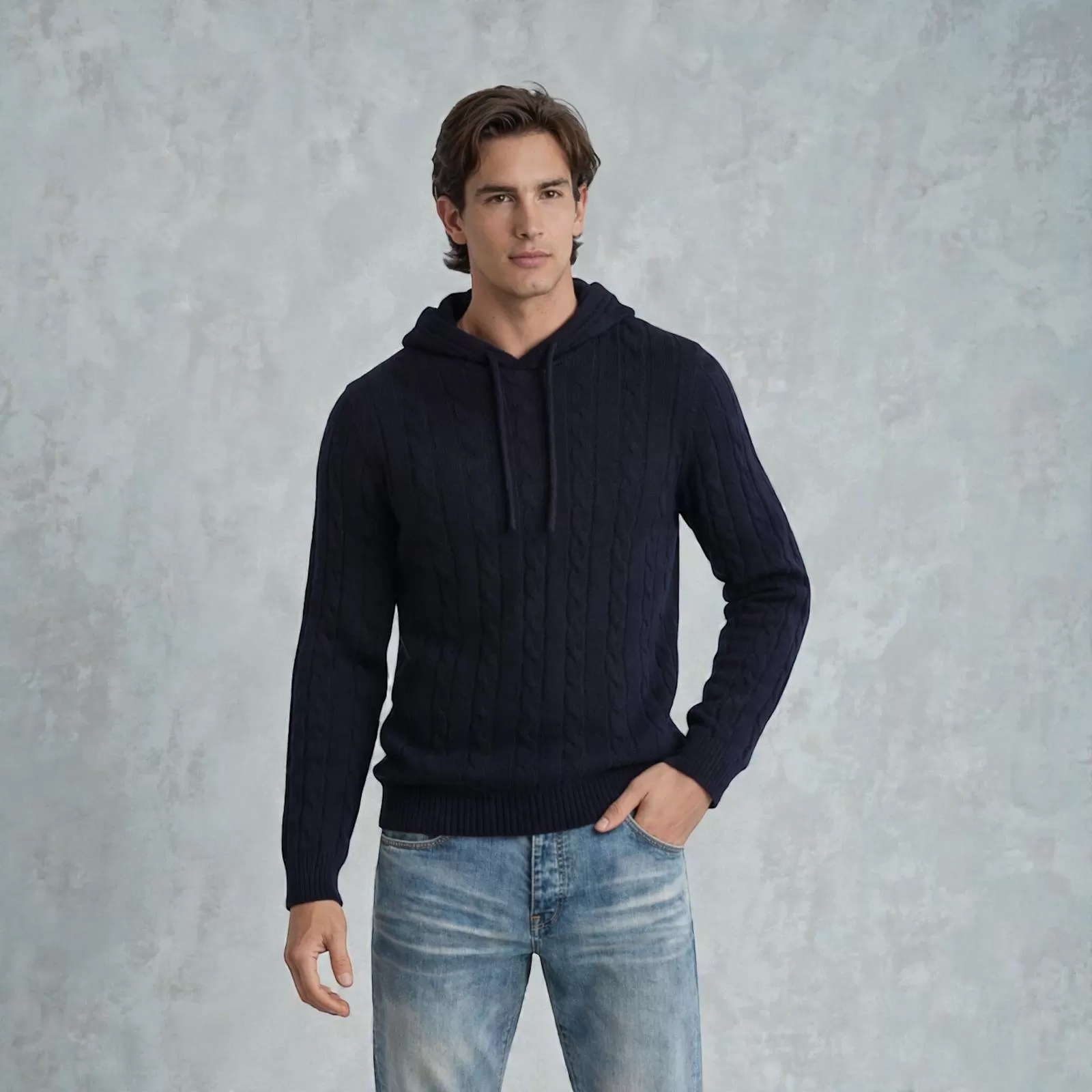 Cable Knit Cashmere Hoodie Cable Knit Cashmere Hoodie