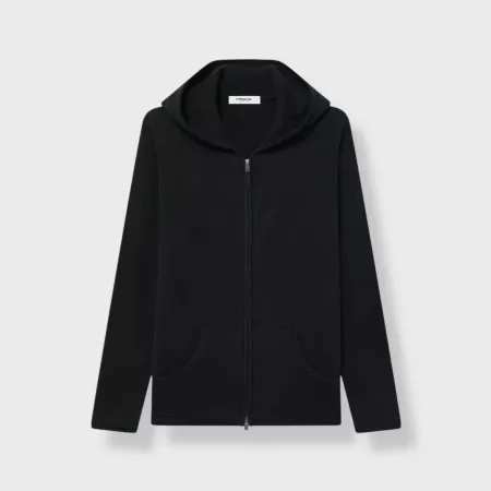 Cashmere Zip Hoodie Black Cashmere Zip Hoodie Black