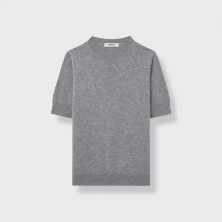 Cashmere T-Shirt Grey Cashmere T-Shirt Grey