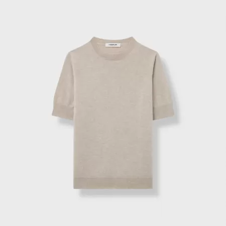 Cashmere T-Shirt Taupe Cashmere T-Shirt Taupe