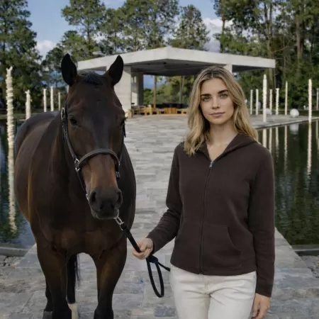 Cashmere Zip Hoodie Brown Cashmere Zip Hoodie Brown