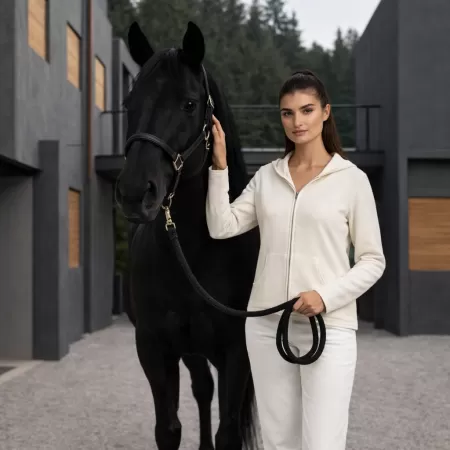 Cashmere Zip Hoodie Light Beige Cashmere Zip Hoodie Light Beige