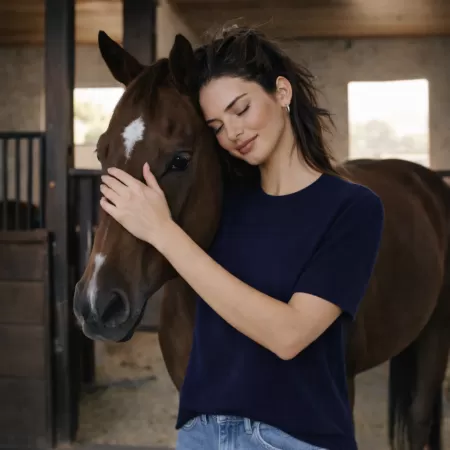 Cashmere T-Shirt Navy Blue Cashmere T-Shirt Navy Blue