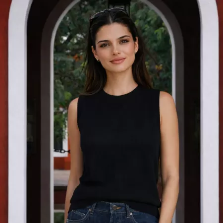 Cashmere Tank Top Black Cashmere Tank Top Black