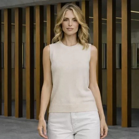 Cashmere Tank Top Light Beige Cashmere Tank Top Light Beige